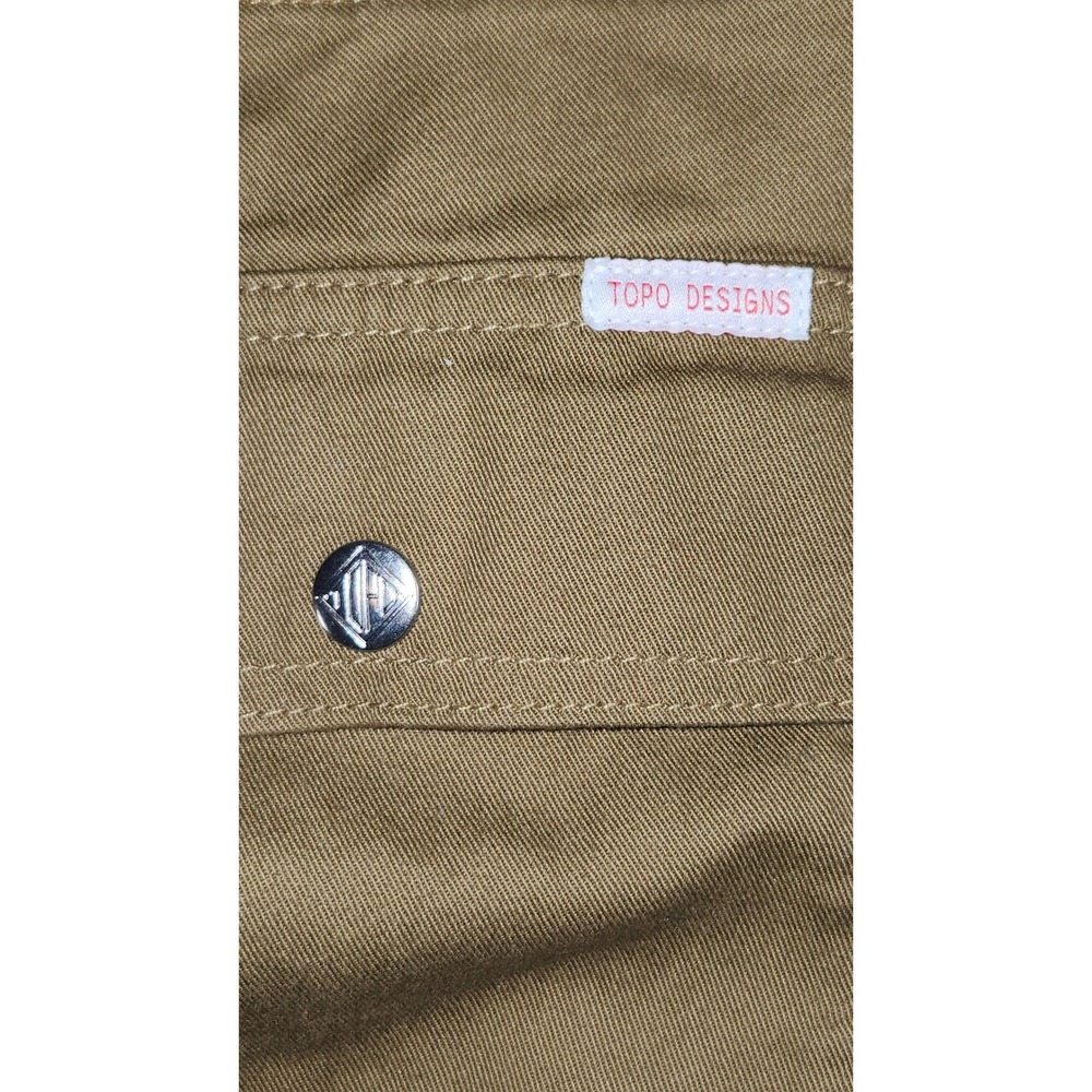 Topo Designs Mens 36L Work Pants Khaki Brown Cotton Twill Made in USA 36 x 31 - Picture 8 of 10